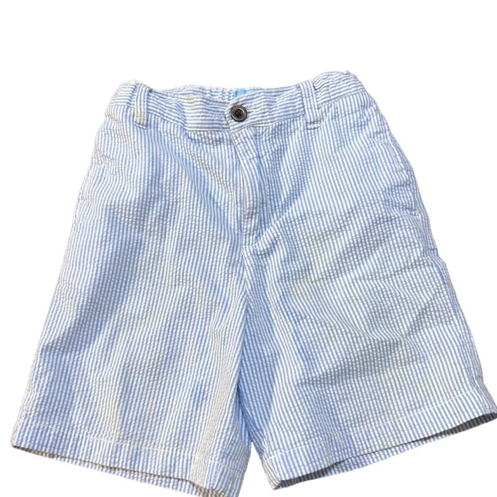 J. khaki boy’s seersucker striped adjustable waist shorts size 6